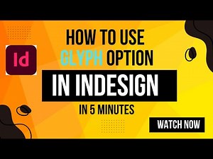 How to use Glyphs option | Adobe indesign #indesign
