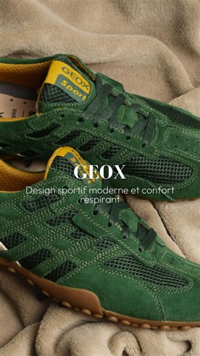 Tendance Chaussures on Instagram: "Geox U Snake Original A : la sneaker qui respire autant que votre style 👟£� Cette basket basse vert Geox allie design sportif moderne et confort respirant grâce à son mélange de daim et mesh. 🎯 Le détail qui change tout : La technologie Breathing System brevetée avec semelle perforée et membrane imperméable qui laisse respirer vos pieds tout en les gardant au sec !� 👟 Côté confection : * Tige daim et mesh (52% cuir, 35% tissu, 13% synthétique) * Doublure tex