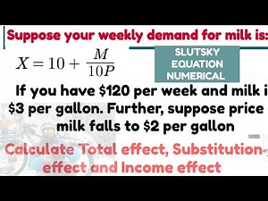 Slutsky equation Numerical