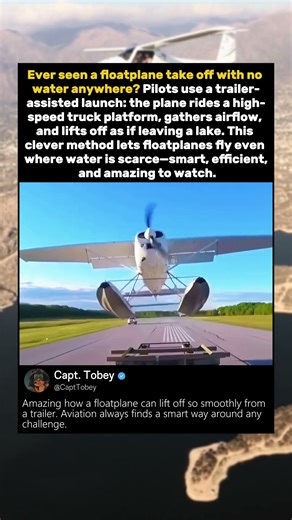 Ever seen a floatplane take off with no water anywhere?