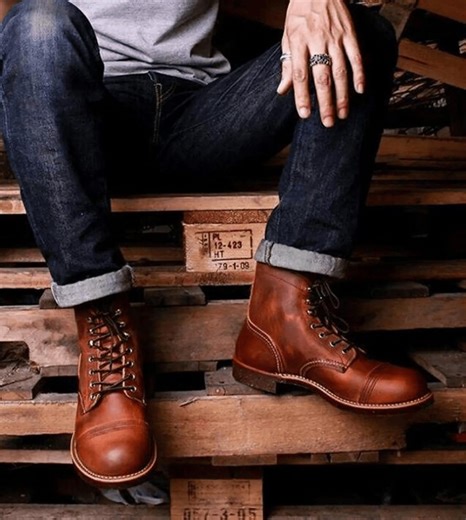Handmade Brown Leather Cap Toe Boots: Goodyear Welt, Vintage Style, Made to Your Measurement - Etsy