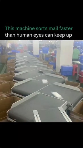 Artificial Intelligence | ChatGPT | Technology on Instagram: "Mail-sorting machines are built to handle thousands of letters every minute. Using high-speed conveyor belts, optical scanners, and advanced OCR technology. Capable of reading both printed and handwritten addresses. Each envelope is scanned for barcodes, ZIP codes, and sender details. Then instantly routed to its correct destination with near-perfect accuracy. Modern systems can even correct smudged text and detect damaged or irregula