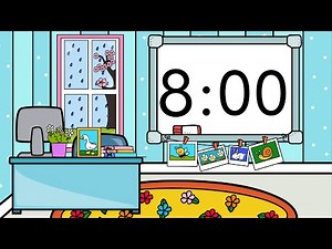 8 Minute Spring Classroom Timer with 2 Minute Clean Up
