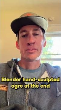 Making an ogre in blender was fun! #3dprinting #software #ai