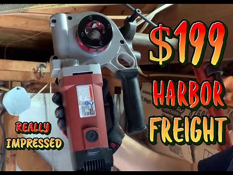 Harbor Freight Electric Pipe Threader Review and Use.
