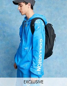 COLLUSION oversized ripped logo hoodie in blue (part of a set) | ASOS