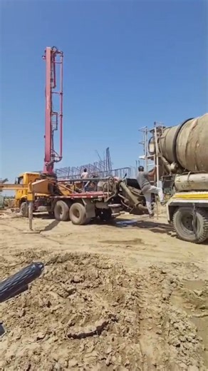 high power cement pump with cement truck