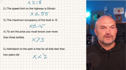 Learn to write inequalities from real life examples