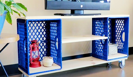 How To Build A Milk Crate Entertainment Center