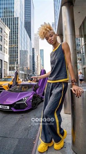 Lambo Girl in New York #sanamondio #aipersonality2026 #aimodel #virtualinfluencer #whoissanamondio