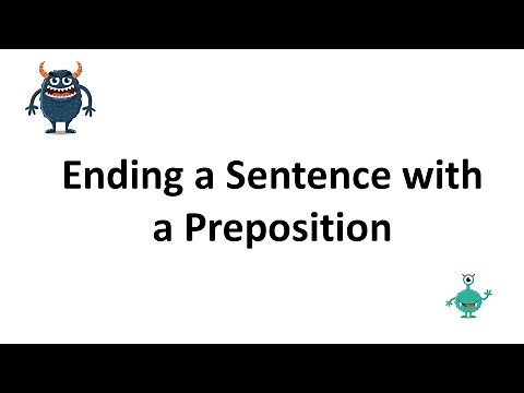 Ending a sentence with a preposition