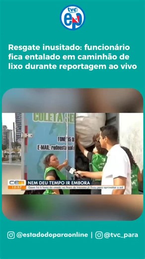Estado do Pará Online on Instagram: "Durante o mutirão de limpeza pós-Réveillon na Praia de Iracema, em Fortaleza, um funcionário da coleta seletiva acabou ficando preso dentro de uma carreta de recicláveis enquanto organizava o material. A cena aconteceu durante uma reportagem ao vivo, arrancou risadas da equipe e terminou bem: o trabalhador foi retirado com segurança e passa bem. 📹 @bdavicesar / @tvglobo #praiadeiracema #fortaleza #reportagem"