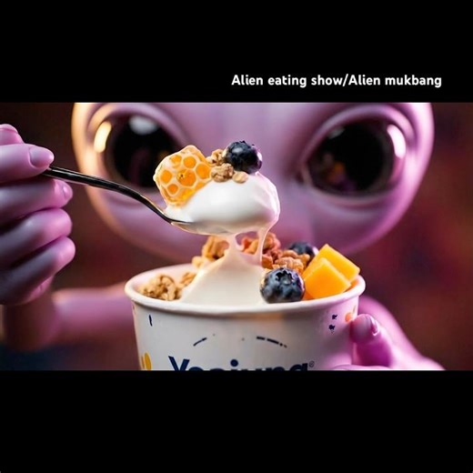 Alien’s Yogurt Time! 👽🍯🫐