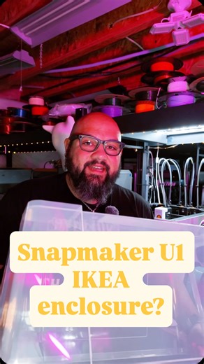 An enclosure for the @snapmakerinc U1 from ikea!?! Lets see how this goes #3dprinting #makercommunity #snapmaker #snapmakeru1 #ikea | Ben Grajeda