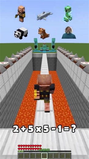 💀 Which Minecraft Mob will Survive Rising Lava? 😂 #exe