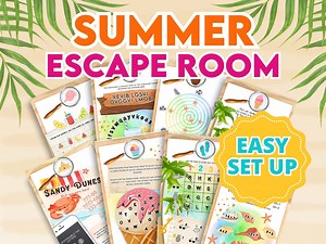 Summer Fun Escape Room for Kids. Printable Puzzle Game. Birthday Party Game With Clues - Tween Puzzle Activity for Camp or Family Game Night - Etsy