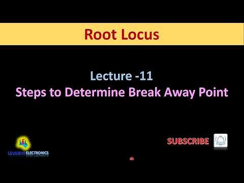 Steps to determine Break Away Point in Root Locus with solved example