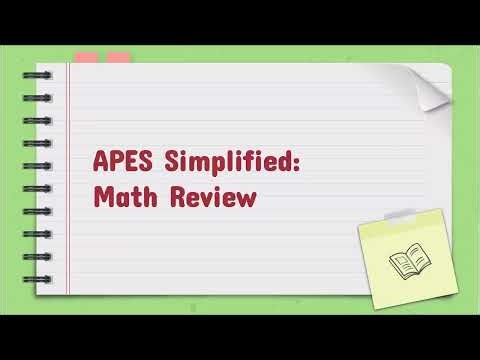 AP ENVIRONMENTAL SCIENCE: MATH REVIEW