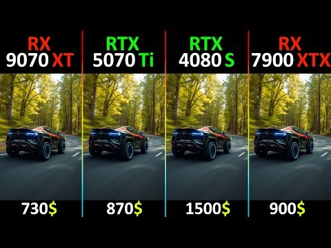 RX 9070 XT vs RTX 5070 Ti vs RTX 4080 SUPER vs RX 7900 XTX TEST IN 10 GAMES - R7-7800X3D -RT DLSS/FS