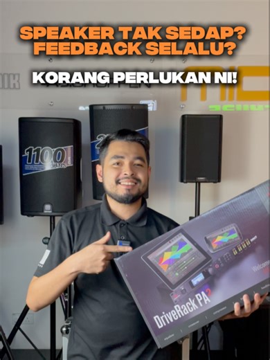 Dah pakai speaker mahal tapi bunyi masih berabur? PA System Enthusiast perlu tahu benda ni!🔊❌ Jangan terburu-buru nak tukar speaker baru! Realitinya korang mungkin cuma perlukan alatan yang betul untuk sistem korang. Kenapa dbx DriveRack PA2 ni wajib ada dalam rack korang? ✅ Auto-EQ: Sound terus seimbang ikut ruang secara automatik! ✅ Anti-Feedback: Selamatkan korang dari bunyi bingit depan client. ✅ Wireless Control: Boleh walk-round dewan sambil laras sound guna phone je! Bukan takat bunyi ja