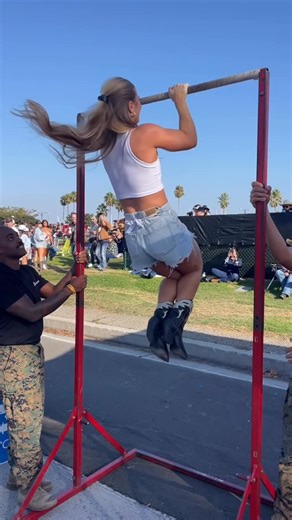 GRACIE KRAMER on Instagram: "Time to update those stats🫡 #pullups #challenge #marines #fitness #test"