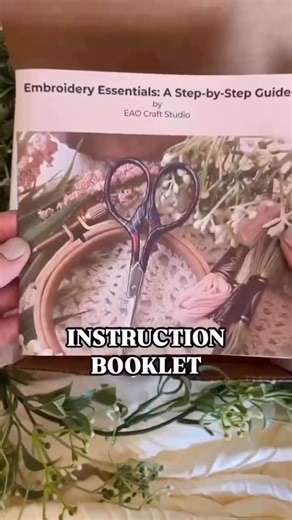 Lisa Brolis | Embroidery Artist | Wearable Art & Keepsakes on Instagram: "NOW AVAILABLE! This Beginner’s Embroidery Kit, an original design by EAO Craft Studio, includes everything you need to begin your embroidery journey with confidence. THIS KIT INCLUDES: • 4-inch bamboo embroidery hoop • Fabric • Size 5 embroidery needle • 4 full skeins of DMC embroidery thread • A simple, fun pattern • A 24-page, photo-filled instruction booklet • Stitch guide • Color guide • QR code linking to online tutor