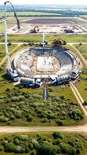 Stadium Construction Timeline #timelapse #construction #stadium #short