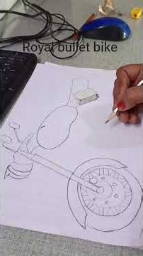 How to draw Royal Enfield bullet bike # easy drawing # shorts video # art 🏍️