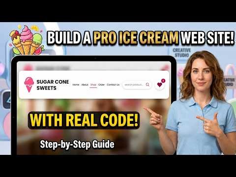 Build This Stunning Ice Cream Shop Header Using Only HTML & CSS