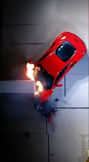 EPIC Ferrari 488 GTB CRASH TEST Explosion, Flames, Glass!