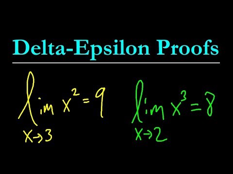 Intermediate-Level Delta-Epsilon Proofs - Limit of x^2 and Limit of x^3