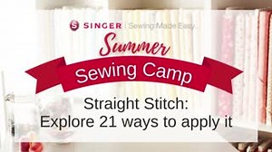 28 reactions | Want to sharpen your sewing skills this summer? Introducing the SINGER® Summer Sewing Camp, made so you can expand your knowledge to maximize your creativity! ️ Our first camp workshop is all about the straight stitch. While this stitch might seem unassuming, did you know there are over 20 ways you can use it? So many options with just one stitch! | Singer North America | Facebook