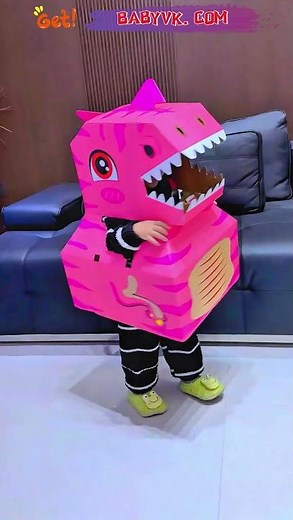 DIY Cardboard Dinosaur Kit: Kids Love Making Their Own Dino Costume #PlaytimeFun