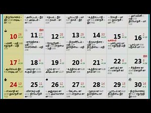 Tamil Calendar 2023-2024