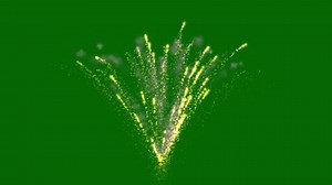 Fireworks motion graphics with green screen background