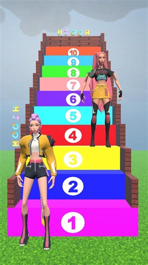 Rumi & Mira Counting numbers 1 to 10 #shorts #animation #kpopdemonhunters