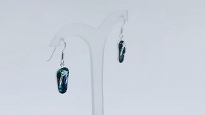 Watch Sterling Silver Abalone Shell Slipper Flip Flop Dangle Earrings on Amazon Live