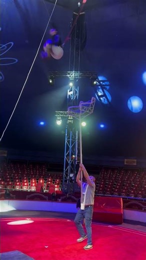 Double Backflip Landing on Chair #shorts #circus #teeterboard #adrenaline #acrobatics #fyp