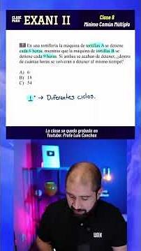 MCM - Mínimo Común Múltiplo. Clásico de examen de admisión. EXANI II. 💪