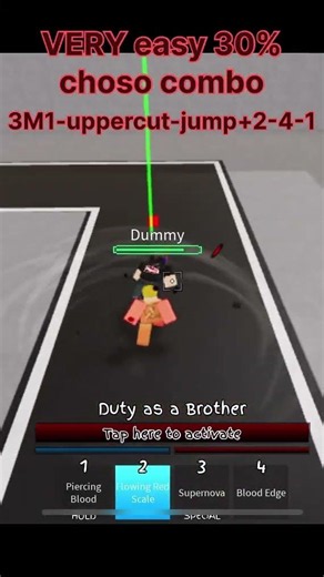 VERY easy 30% blood manipulator combo #jjs #roblox #jujutsushenanigans #combo