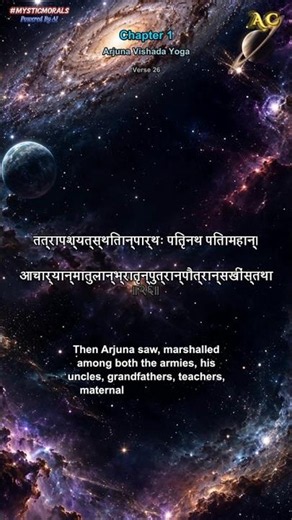 Bhagavad Gita 1.26 — Sanjaya | English Short | Mystic Morals