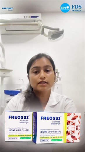 Why are dentists choosing Freossi Granules? From excellent biocompatibility to faster bone healing heart it directly from the expert. 醴✨領 Dr. Bhagyashree explains the advantages of using Freossi Granules by @frednadentalsystems. @dr.bhagyashri26196 #bonevoidfiller #dentistryindia #dentalcare #dentistry #viralreels #viral #viralvideos | Dental Products of India-DPI | Facebook