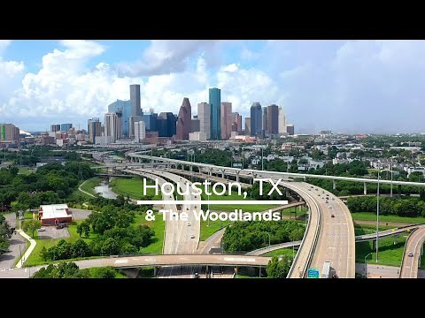 Downtown Houston & The Woodlands, Texas - Drone Video 4K