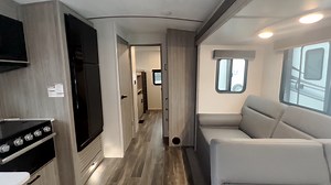 This absolute gem of a travel trailer comfortably sleeps up to 10 people, with a convenient half bath by the bunkhouse, perfect for our little ones! Hurry and come see the 2023 Passport 3352BH today! #rvlife #family #travel | Walnut Ridge RV