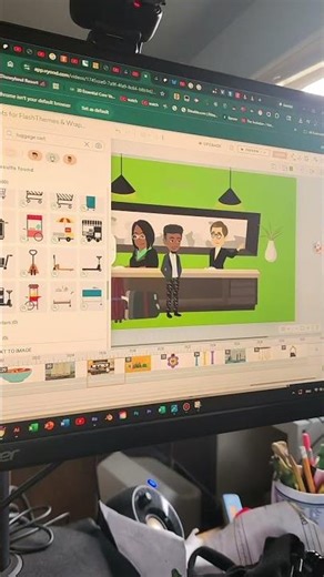 Cozy Land Hotel Lobby & Reception Custom Background Recreation, GoAnimate & Flashthemes (11/20/2025)