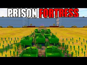 Can Green Army Men Escape PRISON FORTRESS Defenses?! - Attack on Toys