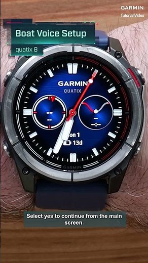 Tutorial - quatix 8: Boat Voice Setup #garmin #smartwatch #quatix8 #quickguide #wearabletech