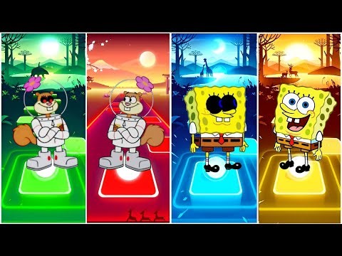 SANDY CHEEKS EXE VS SANDY CHEEKS VS SPONGEBOB EXE VS SPONGEBOB - TILES HOP