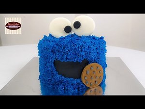 3D Cookie Monster Cake | A Decorating Tutorial | @HappyBakerDelights
