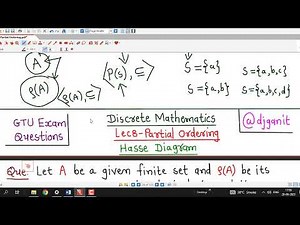 Lec8/Partial Ordering/Hasse Diagram/GTU Exam Questions